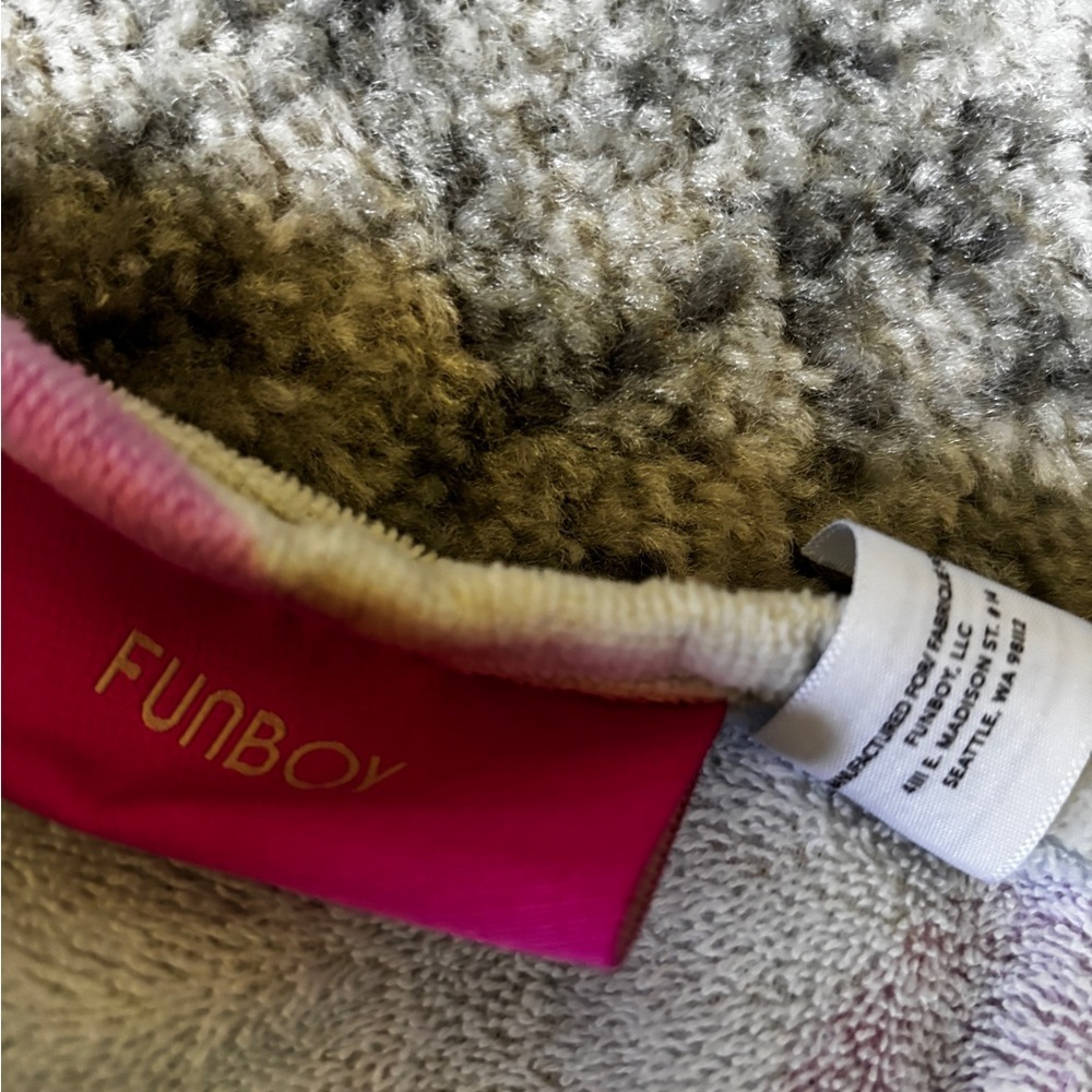 Oversized Funboy Pink and Yellow Poolside Leisure Club Beach Towel 68" L x 30" W - Picture 5 of 5